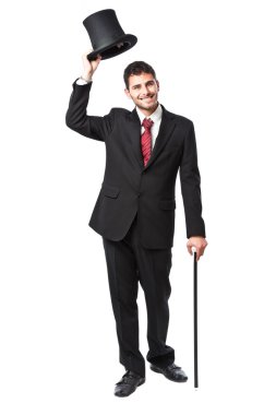 Businessman with Yop Hat clipart