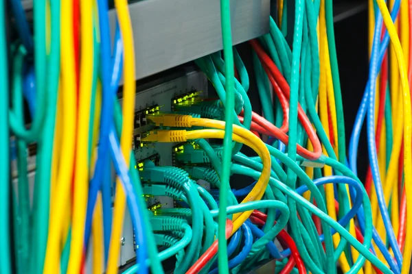 Messy router connections — Stock Photo, Image