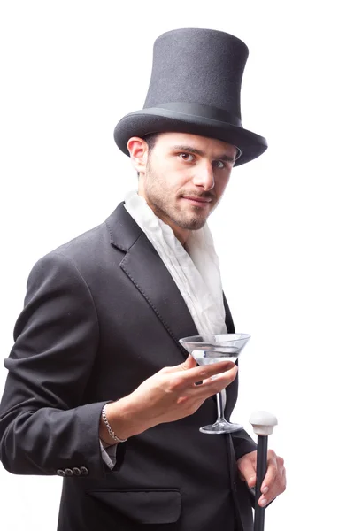 Businessman with Yop Hat — Stock Photo, Image