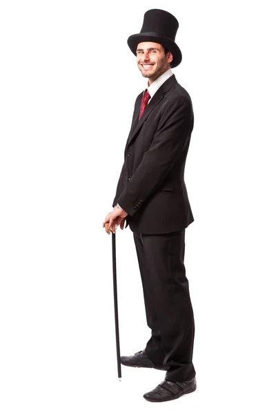 Businessman with Top Hat — Stock Photo, Image