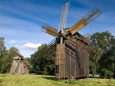 Windmills in museum of Pereyaslav clipart