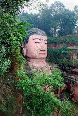 leshan Grand buddha heykeli. Çin