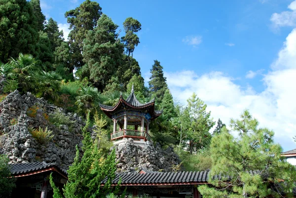 stock image Chinese pagoda on a mountain slope