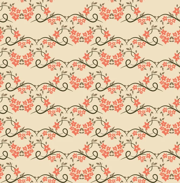 Motif floral décoratif — Image vectorielle