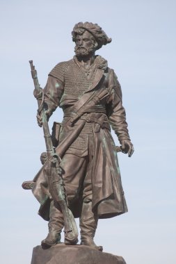 Monument to the founders of the city of Irkutsk clipart