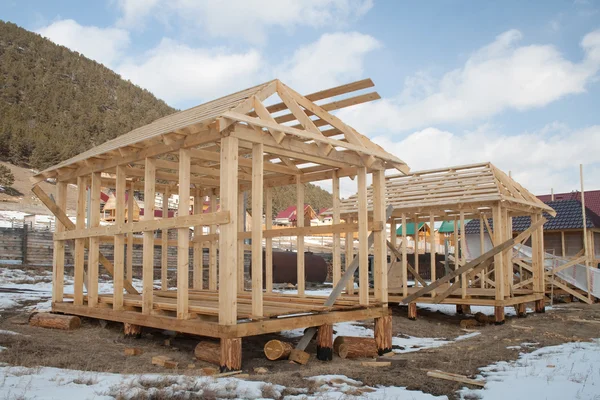 Byggandet av panel hus — Stockfoto