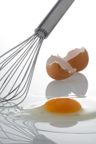 stock image Egg on white backdrop