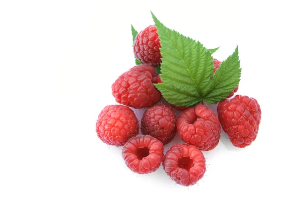 Raspberries isolated on white background — Stock Photo, Image