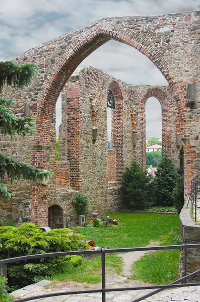 在 bautzene、 萨克森、 德国修道院的废墟 图库照片