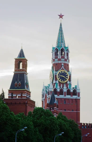 Spasskaya tower, Moskou, Rusland — Stockfoto