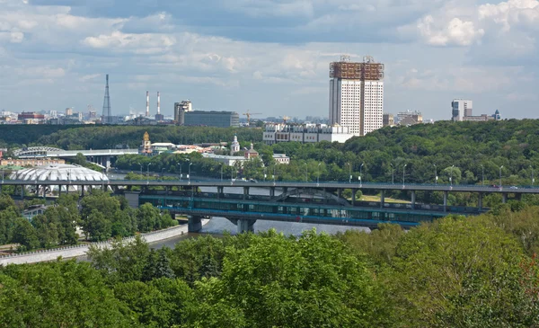 Panorama of Moscow from Sparrow hills,Russia — Stock Photo, Image