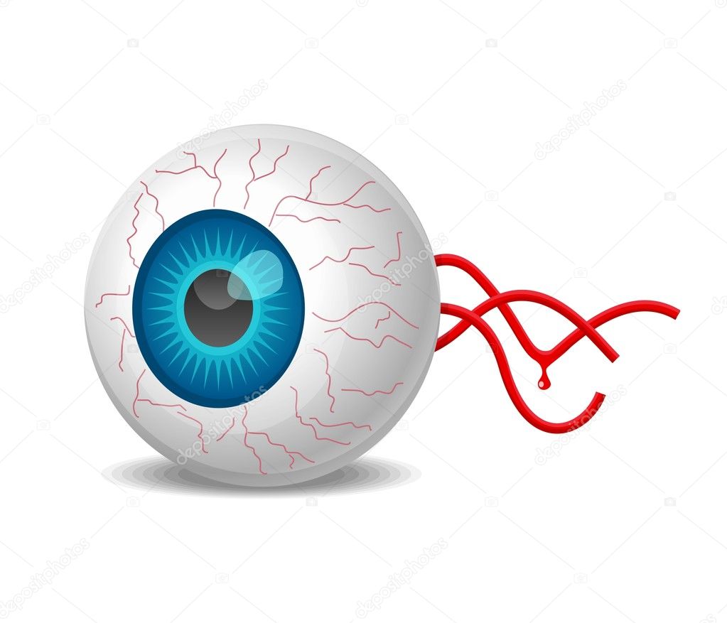 Detached eyeball vector