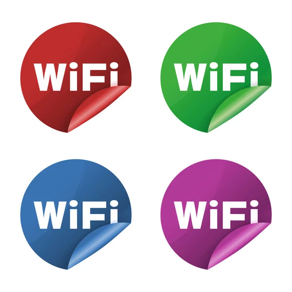 Klistremerker med Wifi-ikon – stockfoto