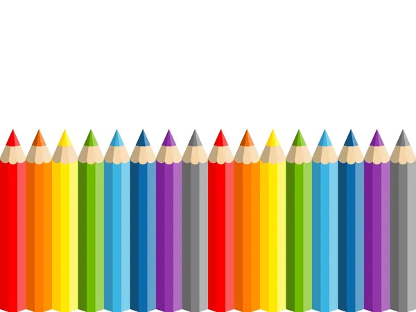 Crayons scolaires vecteur — Image vectorielle