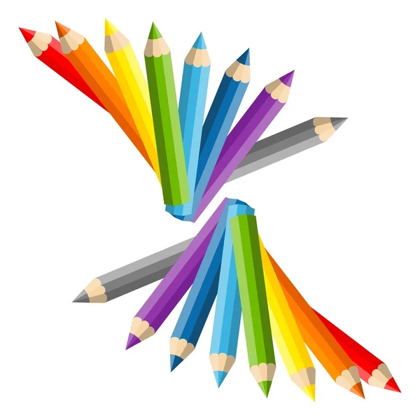 Školní tužky vektor — Stockový vektor