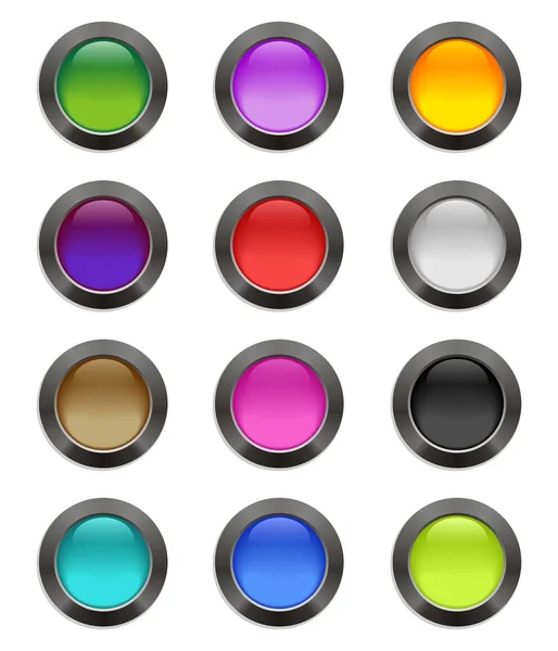 Цветные кнопки — стоковый вектор
