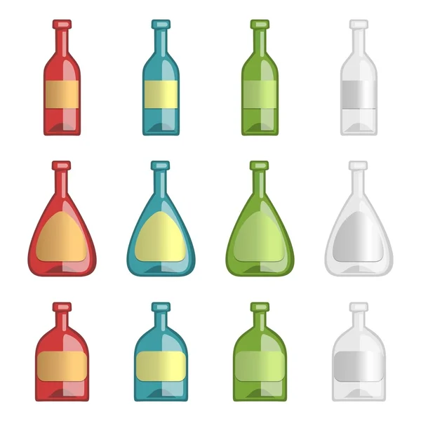 Şablon Etiketler ile alkol şişeleri toplama