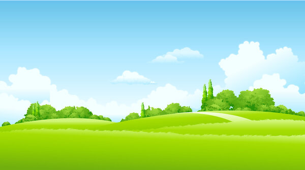зеленый пейзаж
