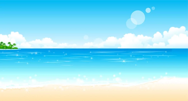 Idylické pláži — Stockový vektor