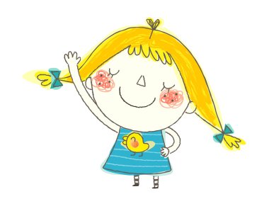 Close-up of girl smiling clipart