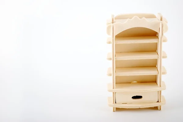 Bibliothèque de jouets en bois à la main — Photo