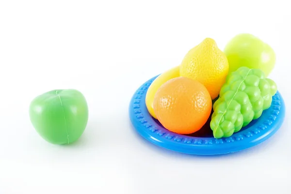 Toy plate of fruit — Stock Photo, Image