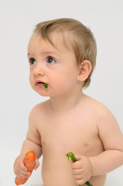 Bebé vegetariano — Foto de Stock