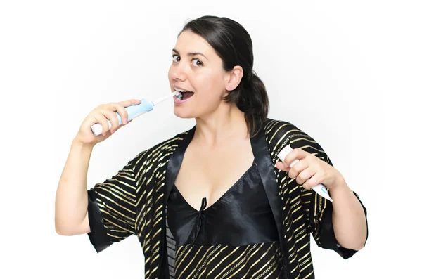 Lavaggio dei denti — Foto Stock