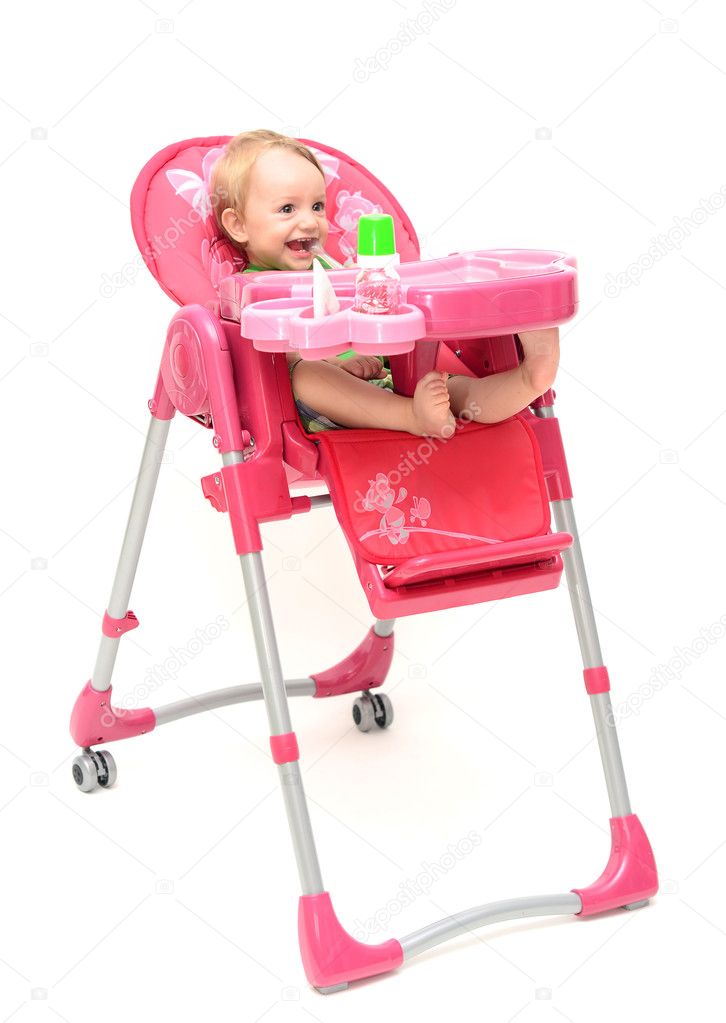 Highchair with baby