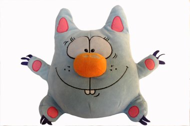 Cute soft toy cat clipart