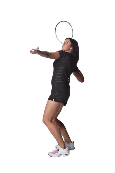 Jogadora de tênis muito feminina — Fotografia de Stock