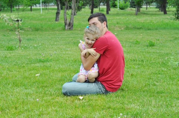 Bebê e papai — Fotografia de Stock