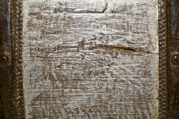 Дерев'яна текстура з металевим каркасом — стокове фото