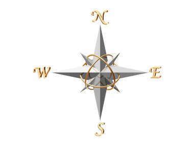 Silver compass clipart