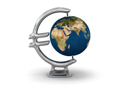 Euro Earth globe clipart