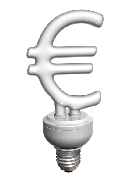 Economische euro lamp — Stockfoto