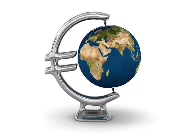 Глобус Землі євро — стокове фото