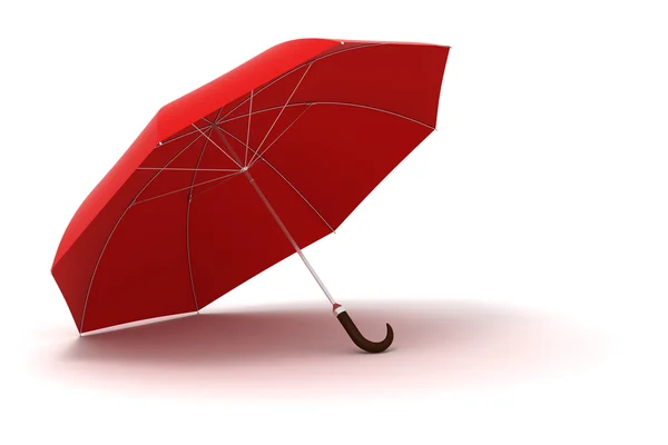 Guarda-chuva vermelho no chão — Fotografia de Stock