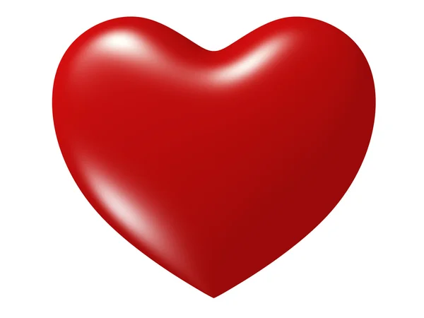 Doskonałe czerwone serce — Zdjęcie stockowe