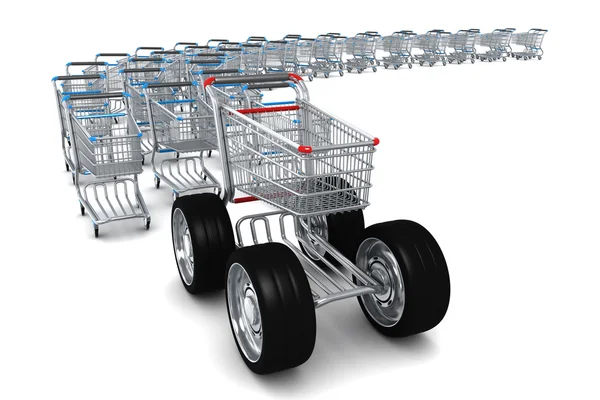 Shopping cart ledare — Stockfoto