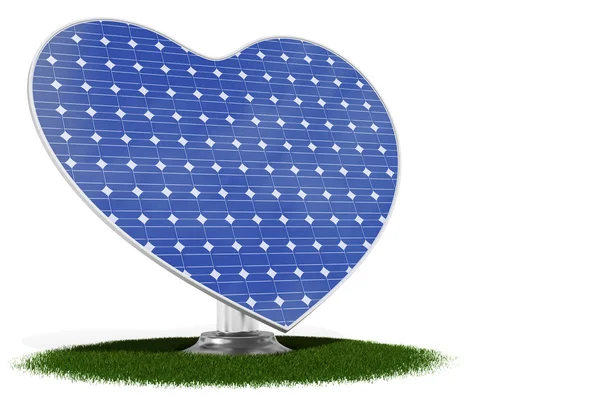 Solar panel heart — Stock Photo, Image