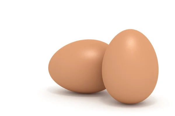 Two chicken eggs — Stock Photo, Image