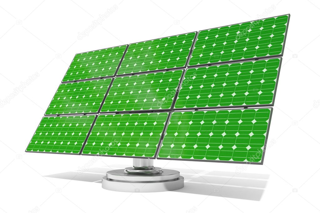 Solar panel green