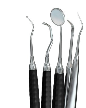 Isolated dentist tools 1 clipart