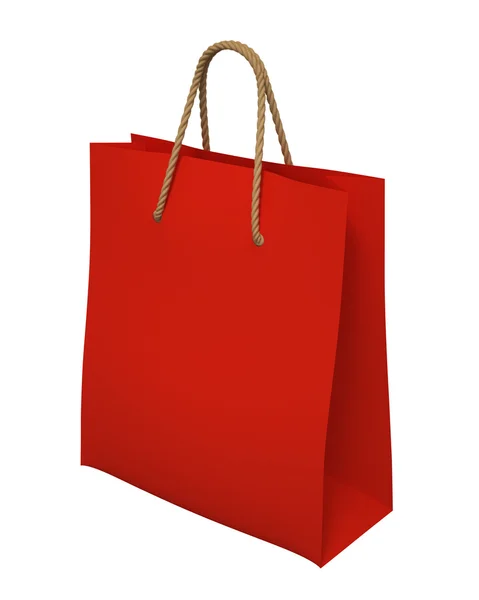 Červený Nákupní taška — Stock fotografie
