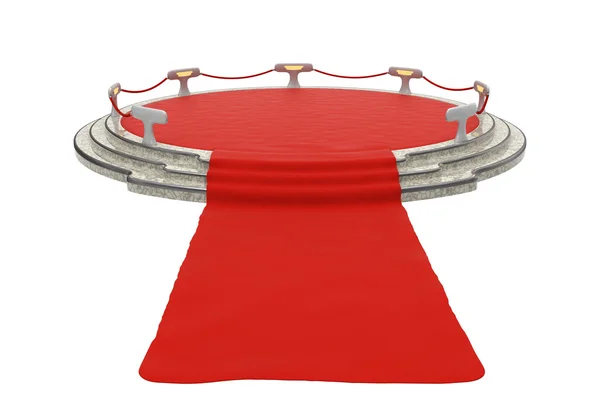 Czerwony dywan na podium — Zdjęcie stockowe