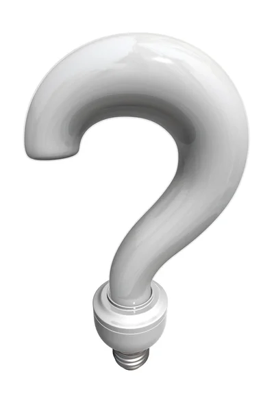 Pytanie biały bulwa 2 — Zdjęcie stockowe