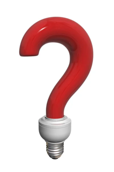 Red question bulb — Stock Photo, Image