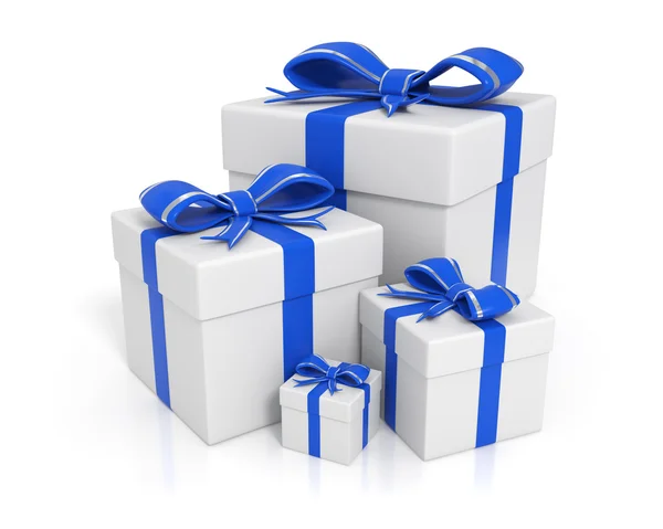 Geschenkdozen - blauw — Stockfoto