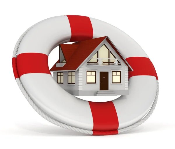 House insurance - Lifebuoy — Stock Photo, Image